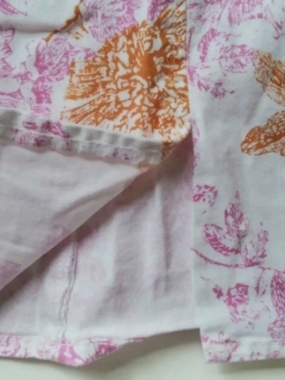 Dressbarn White Mini Skirt SZ 10 with Pink and Orange Floral Print - Picture 6 of 9